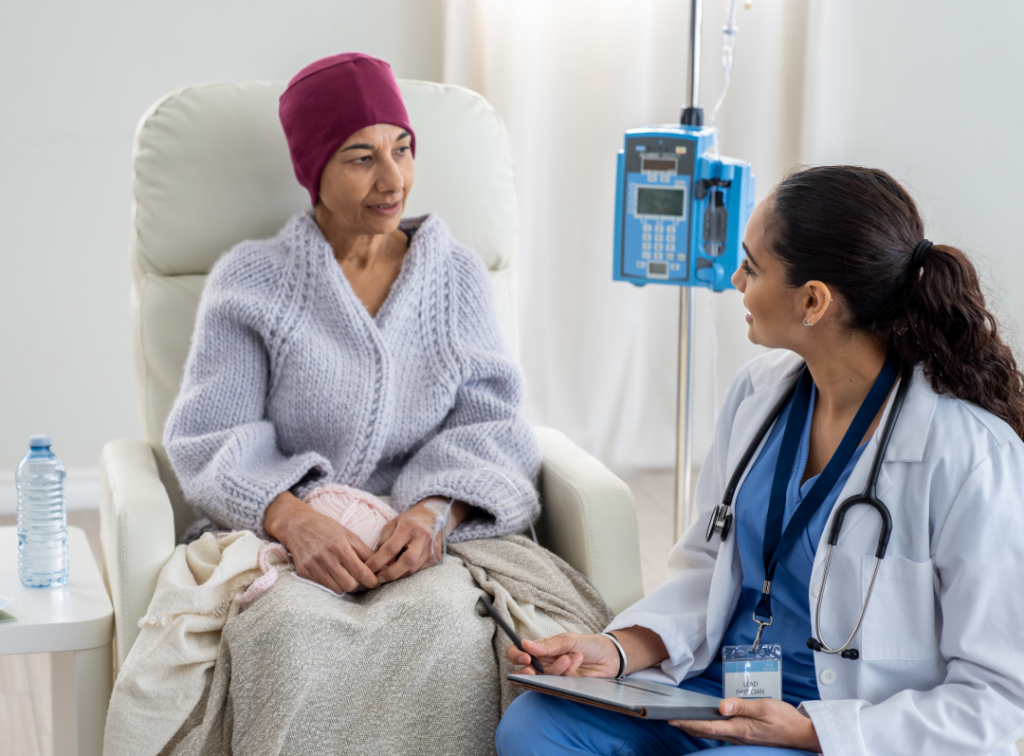 Patient getting chemotherapy