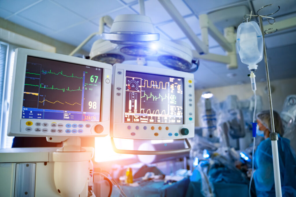 Intensive care emergency room with artificial lung 