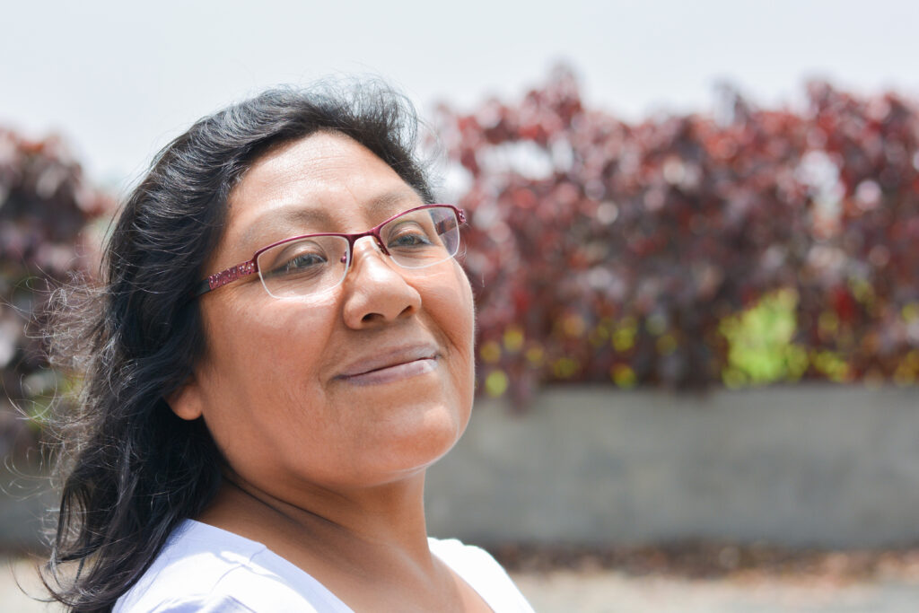 woman smiling