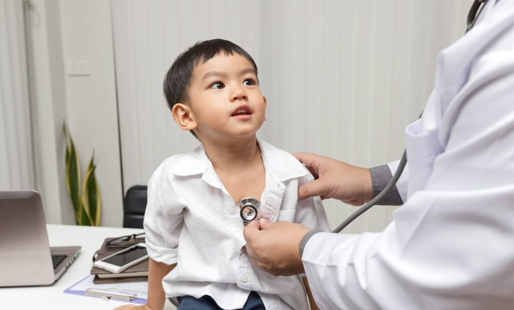 Little boy with stethoscope