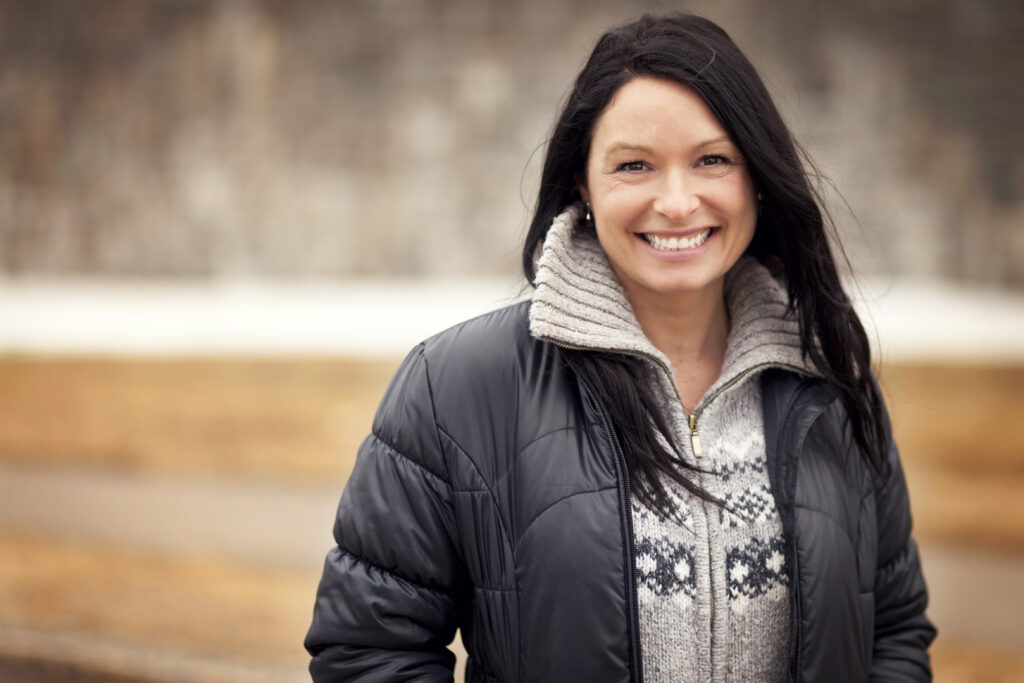 smiling Native woman