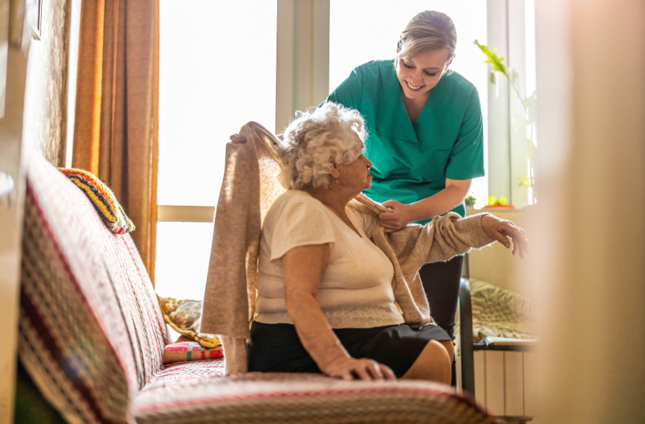 Native woman in nursing home