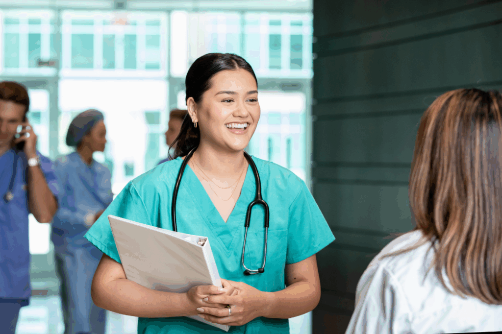 smiling medical resident