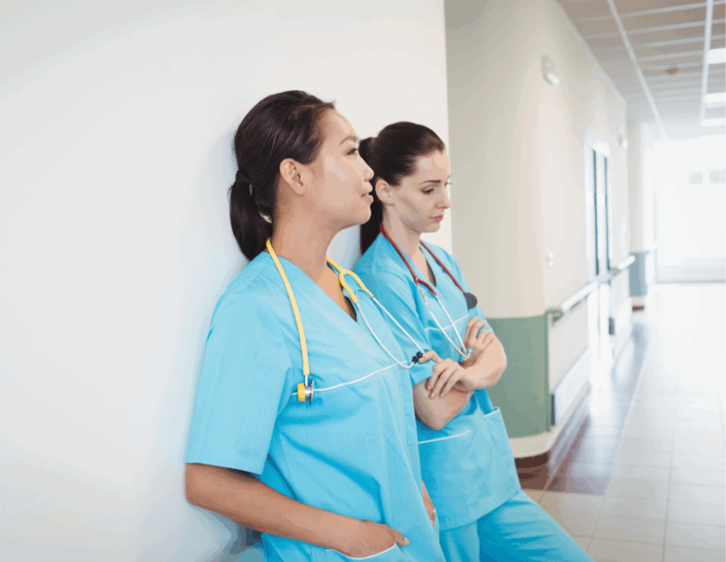 2 nurses talking