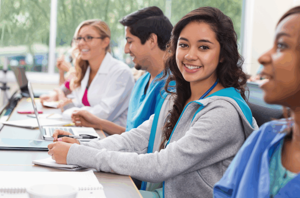 Young nurse in school