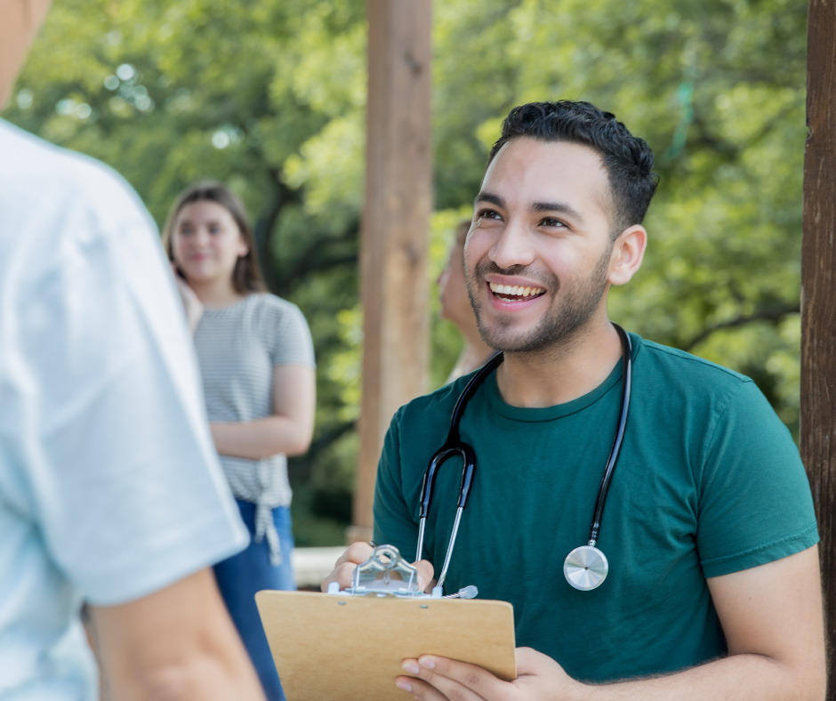 Nurse at Indigenous health fair